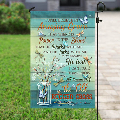 Christian Garden Flags, The Old Rugged Cross Flag, Christian House Flags, Christian Cross Flag, Faith Flag, easychoo.com