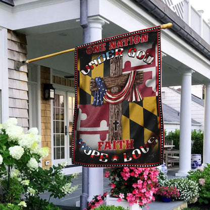Christian Garden Flags, Maryland Jesus  Flag, Christian House Flags, Christian Cross Flag, Faith Flag, easychoo.com