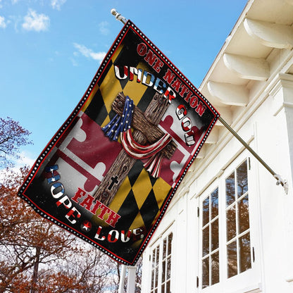 Christian Garden Flags, Maryland Jesus  Flag, Christian House Flags, Christian Cross Flag, Faith Flag, easychoo.com