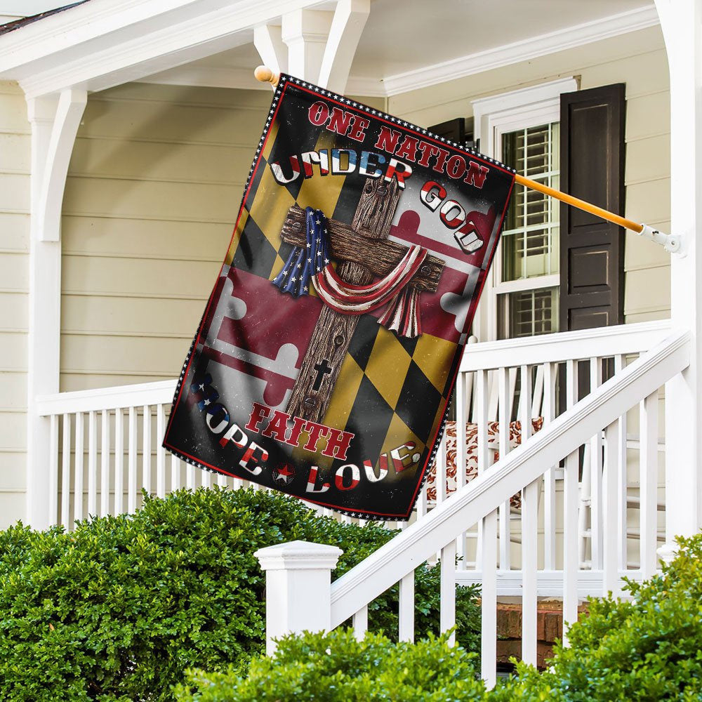 Christian Garden Flags, Maryland Jesus  Flag, Christian House Flags, Christian Cross Flag, Faith Flag, easychoo.com