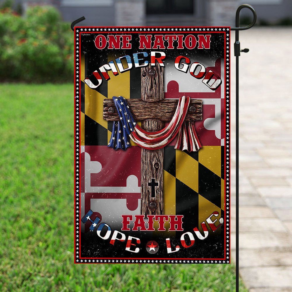 Christian Garden Flags, Maryland Jesus  Flag, Christian House Flags, Christian Cross Flag, Faith Flag, easychoo.com