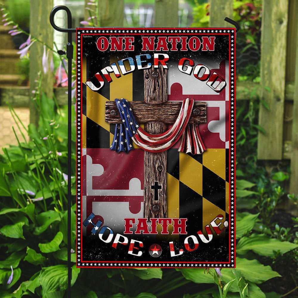 Christian Garden Flags, Maryland Jesus  Flag, Christian House Flags, Christian Cross Flag, Faith Flag, easychoo.com