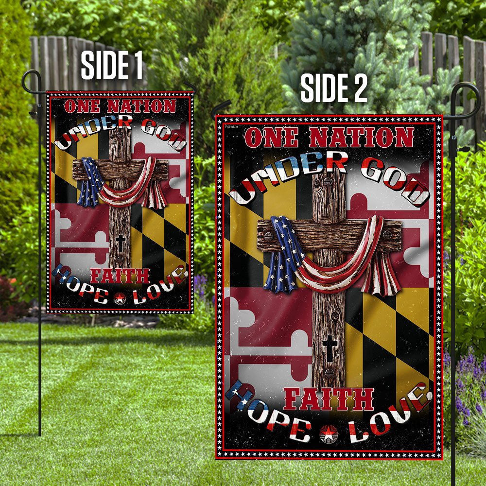 Christian Garden Flags, Maryland Jesus  Flag, Christian House Flags, Christian Cross Flag, Faith Flag, easychoo.com
