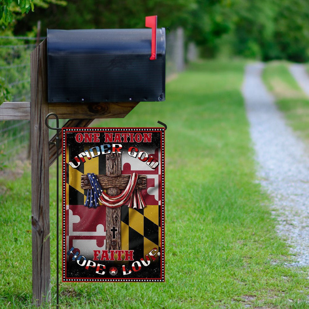 Christian Garden Flags, Maryland Jesus  Flag, Christian House Flags, Christian Cross Flag, Faith Flag, easychoo.com