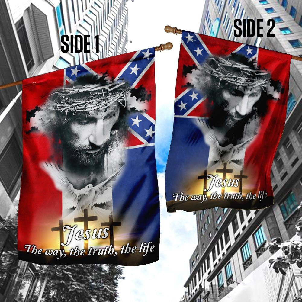 Christian Garden Flags, Mississippi Jesus Flag, Christian House Flags, Christian Cross Flag, Faith Flag, easychoo.com