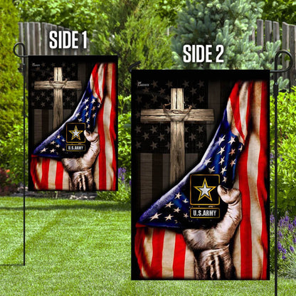 Christian Garden Flags, US Army Christian Cross American Flag, Christian House Flags, Christian Cross Flag, Faith Flag