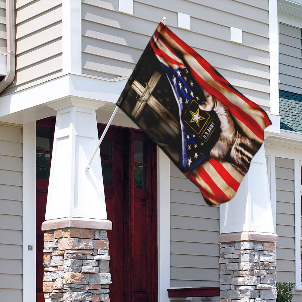 Christian Garden Flags, US Army Christian Cross American Flag, Christian House Flags, Christian Cross Flag, Faith Flag