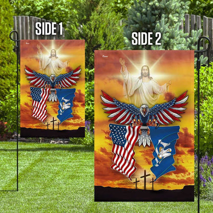 Christian Garden Flags, Louisiana State One Nation Under God Flag, Christian House Flags, Christian Cross Flag, Faith Flag, easychoo.com