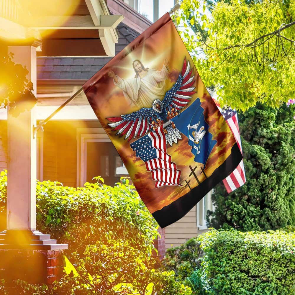 Christian Garden Flags, Louisiana State One Nation Under God Flag, Christian House Flags, Christian Cross Flag, Faith Flag, easychoo.com