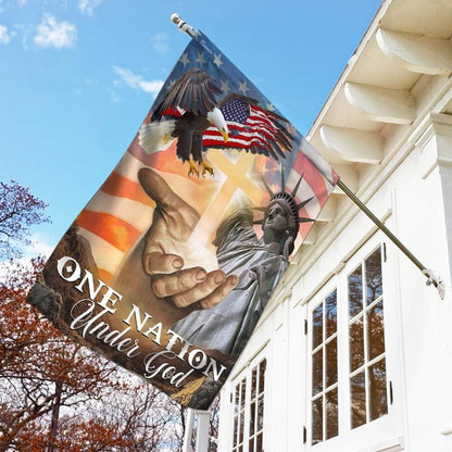 Christian Garden Flags, One Nation Under God American Flags, Christian House Flags, Christian Cross Flag, Faith Flag, easychoo.com