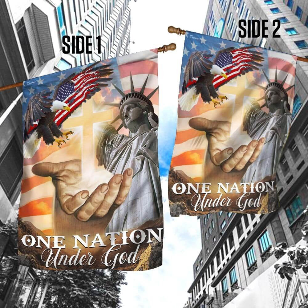 Christian Garden Flags, One Nation Under God American Flags, Christian House Flags, Christian Cross Flag, Faith Flag, easychoo.com