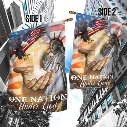 Christian Garden Flags, One Nation Under God American Flags, Christian House Flags, Christian Cross Flag, Faith Flag, easychoo.com