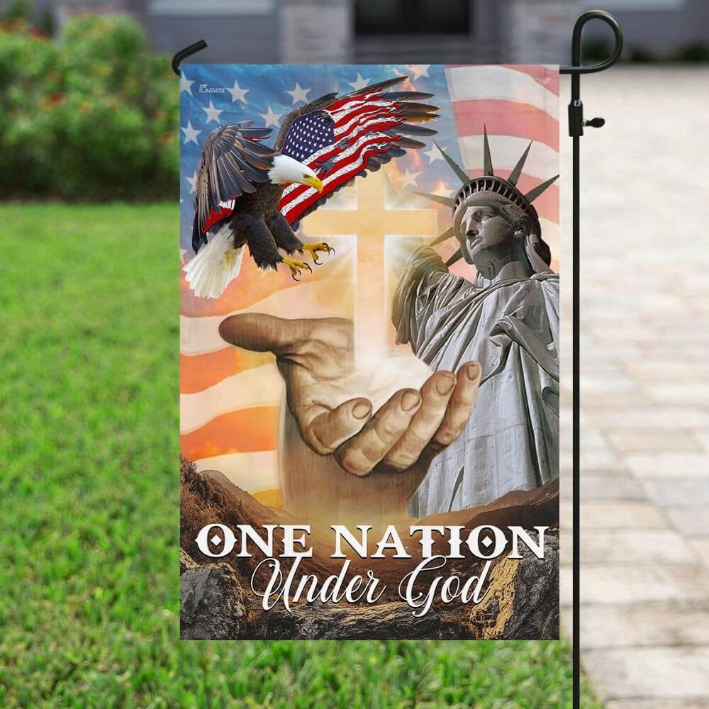 Christian Garden Flags, One Nation Under God American Flags, Christian House Flags, Christian Cross Flag, Faith Flag, easychoo.com