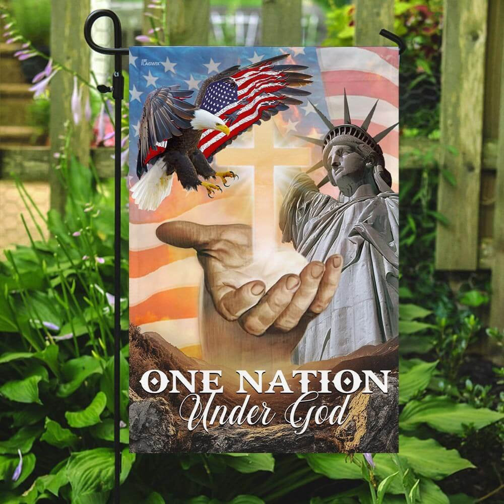 Christian Garden Flags, One Nation Under God American Flags, Christian House Flags, Christian Cross Flag, Faith Flag, easychoo.com