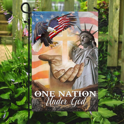 Christian Garden Flags, One Nation Under God American Flags, Christian House Flags, Christian Cross Flag, Faith Flag, easychoo.com