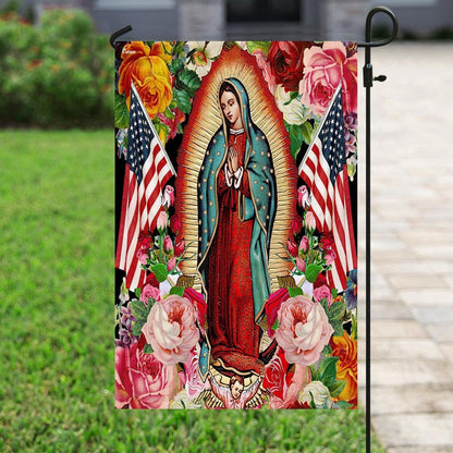 Christian Garden Flags, Mary Our Lady Of America Flag, Christian House Flags, Christian Cross Flag, Faith Flag, easychoo.com
