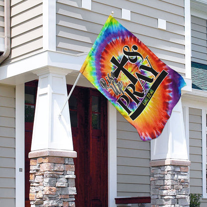 Christian Garden Flags, Rise Up And Pray Flag, Christian House Flags, Christian Cross Flag, Faith Flag, easychoo.com