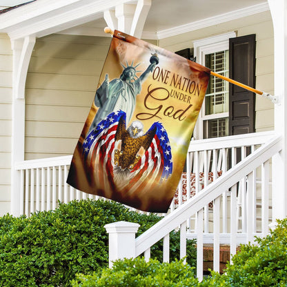 Christian Garden Flags, One Nation Under God Eagle American Flag, Christian House Flags, Christian Cross Flag, Faith Flag, easychoo.com