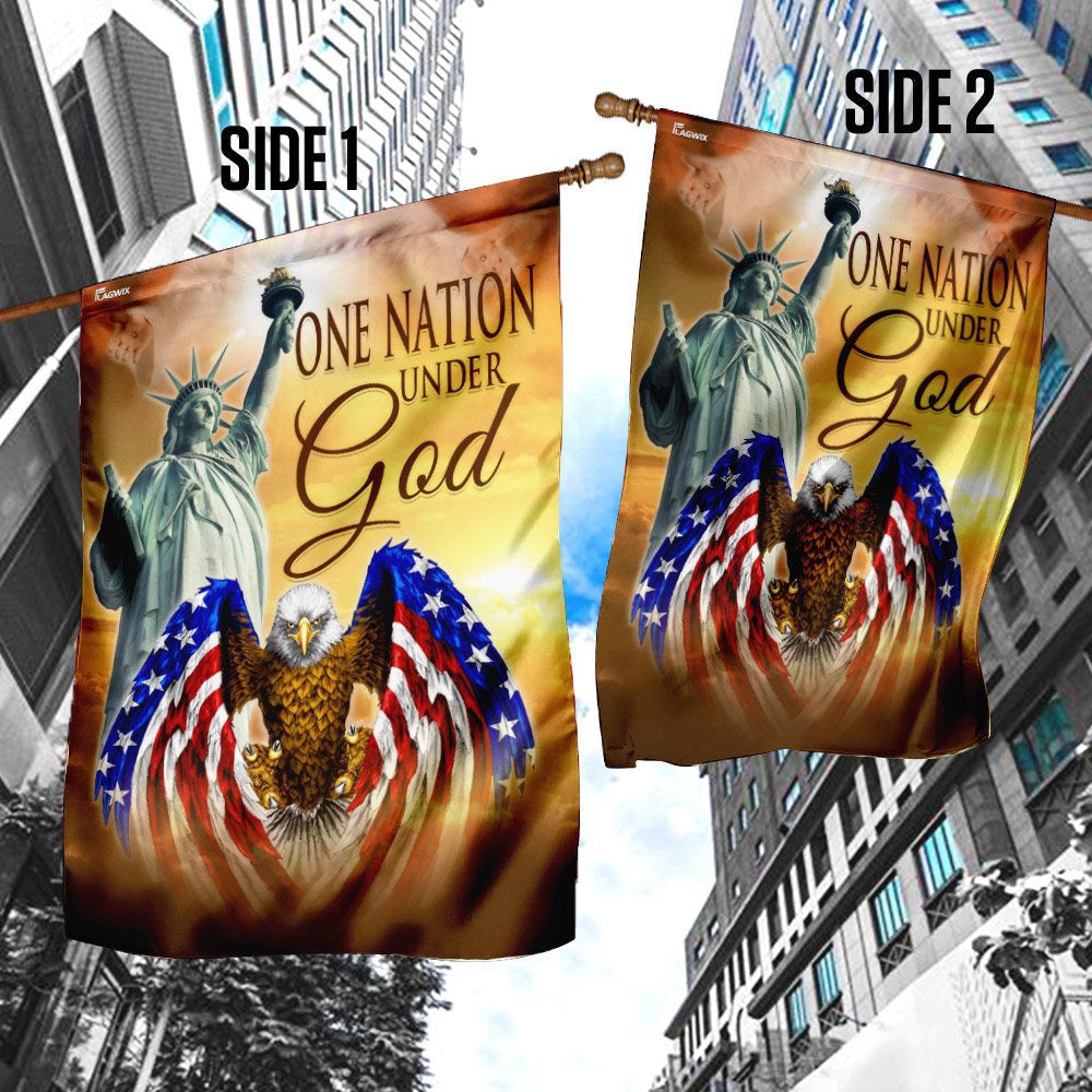 Christian Garden Flags, One Nation Under God Eagle American Flag, Christian House Flags, Christian Cross Flag, Faith Flag, easychoo.com