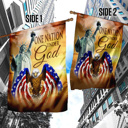 Christian Garden Flags, One Nation Under God Eagle American Flag, Christian House Flags, Christian Cross Flag, Faith Flag, easychoo.com