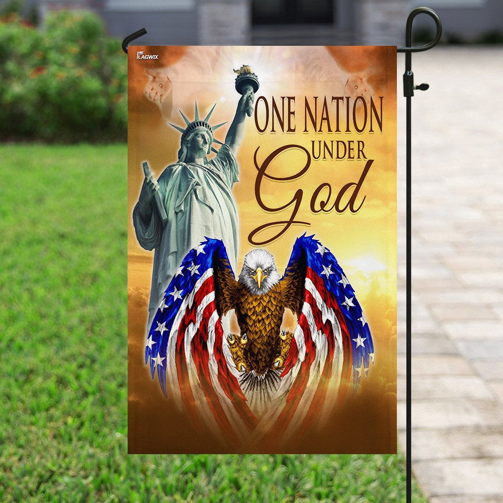Christian Garden Flags, One Nation Under God Eagle American Flag, Christian House Flags, Christian Cross Flag, Faith Flag, easychoo.com
