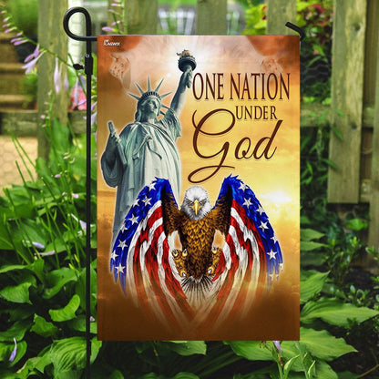 Christian Garden Flags, One Nation Under God Eagle American Flag, Christian House Flags, Christian Cross Flag, Faith Flag, easychoo.com