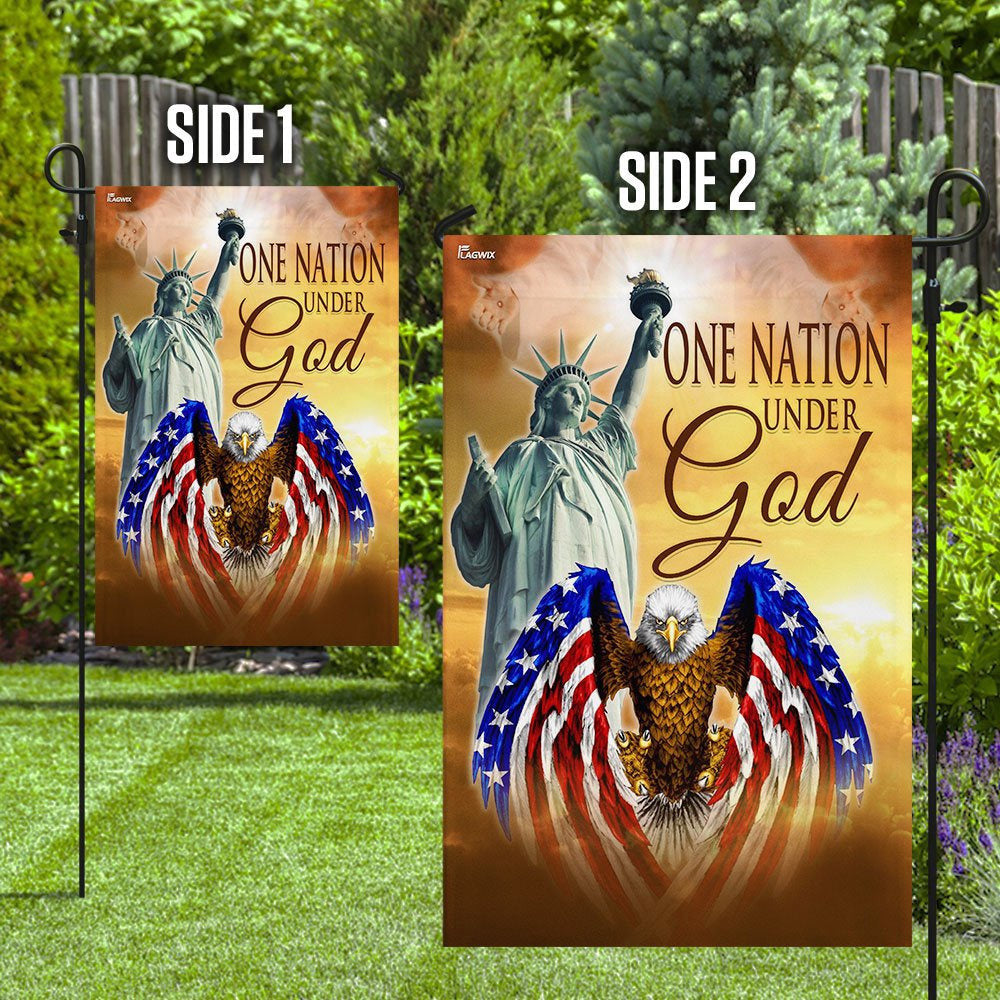 Christian Garden Flags, One Nation Under God Eagle American Flag, Christian House Flags, Christian Cross Flag, Faith Flag, easychoo.com