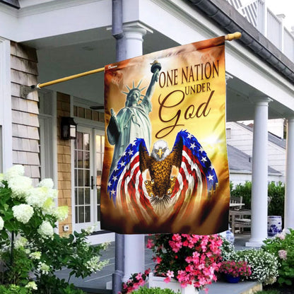 Christian Garden Flags, One Nation Under God Eagle American Flag, Christian House Flags, Christian Cross Flag, Faith Flag, easychoo.com