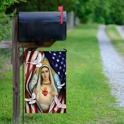 Christian Garden Flags, Mama Mary American Flag, Christian House Flags, Christian Cross Flag, Faith Flag, easychoo.com
