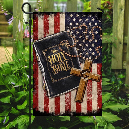 Christian Garden Flags, The Holy Bible American Flag, Christian House Flags, Christian Cross Flag, Faith Flag, easychoo.com
