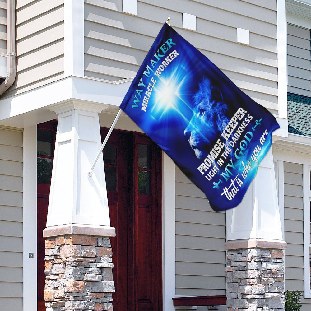 Christian Garden Flags, Way Maker Miracle Worker Jesus Christ Flag, Christian House Flags, Christian Cross Flag, Faith Flag, easychoo.com