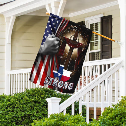 Christian Garden Flags, Texas Strong Flag, Christian House Flags, Christian Cross Flag, Faith Flag, easychoo.com