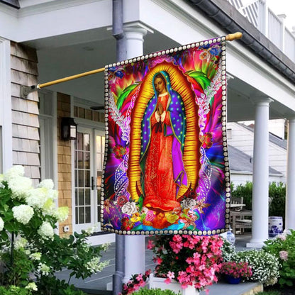 Christian Garden Flags, Our Lady Of Guadalupe Flag, Christian House Flags, Christian Cross Flag, Faith Flag, easychoo.com