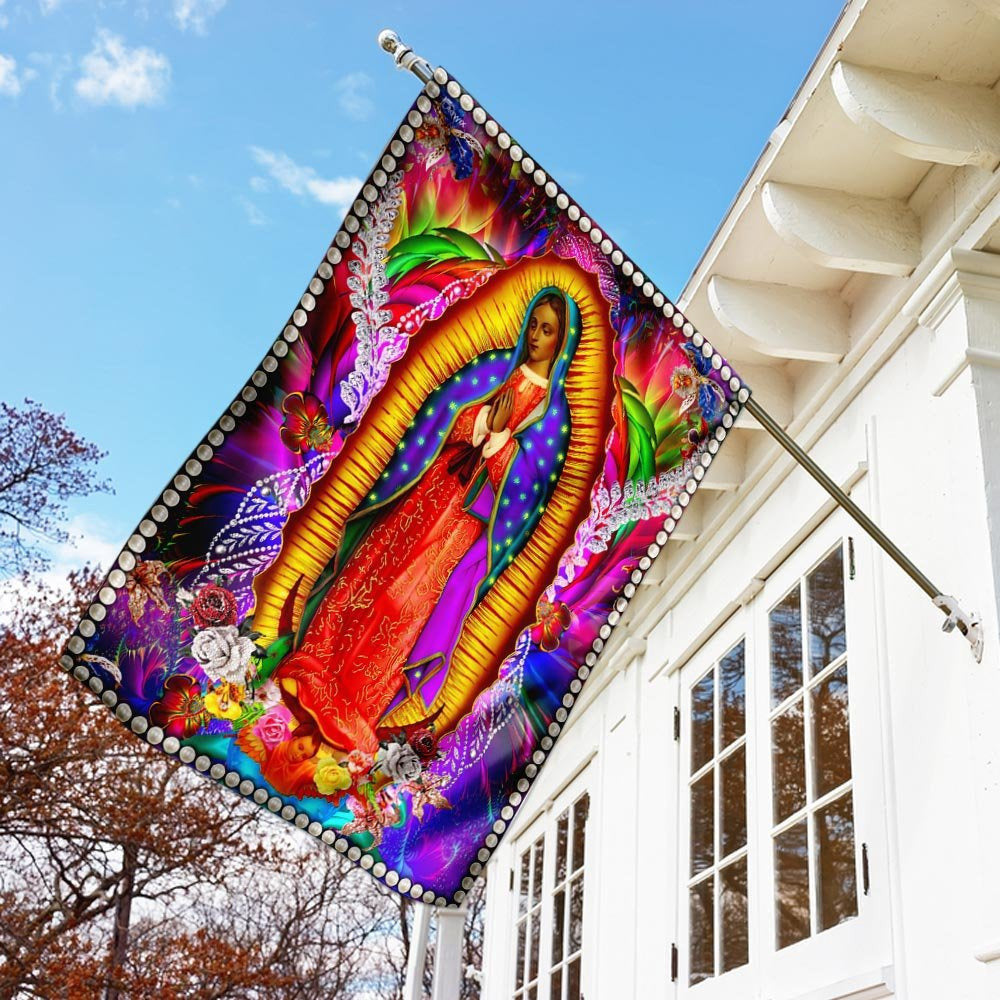 Christian Garden Flags, Our Lady Of Guadalupe Flag, Christian House Flags, Christian Cross Flag, Faith Flag, easychoo.com