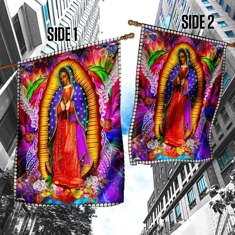 Christian Garden Flags, Our Lady Of Guadalupe Flag, Christian House Flags, Christian Cross Flag, Faith Flag, easychoo.com