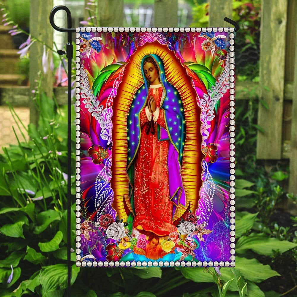 Christian Garden Flags, Our Lady Of Guadalupe Flag, Christian House Flags, Christian Cross Flag, Faith Flag, easychoo.com