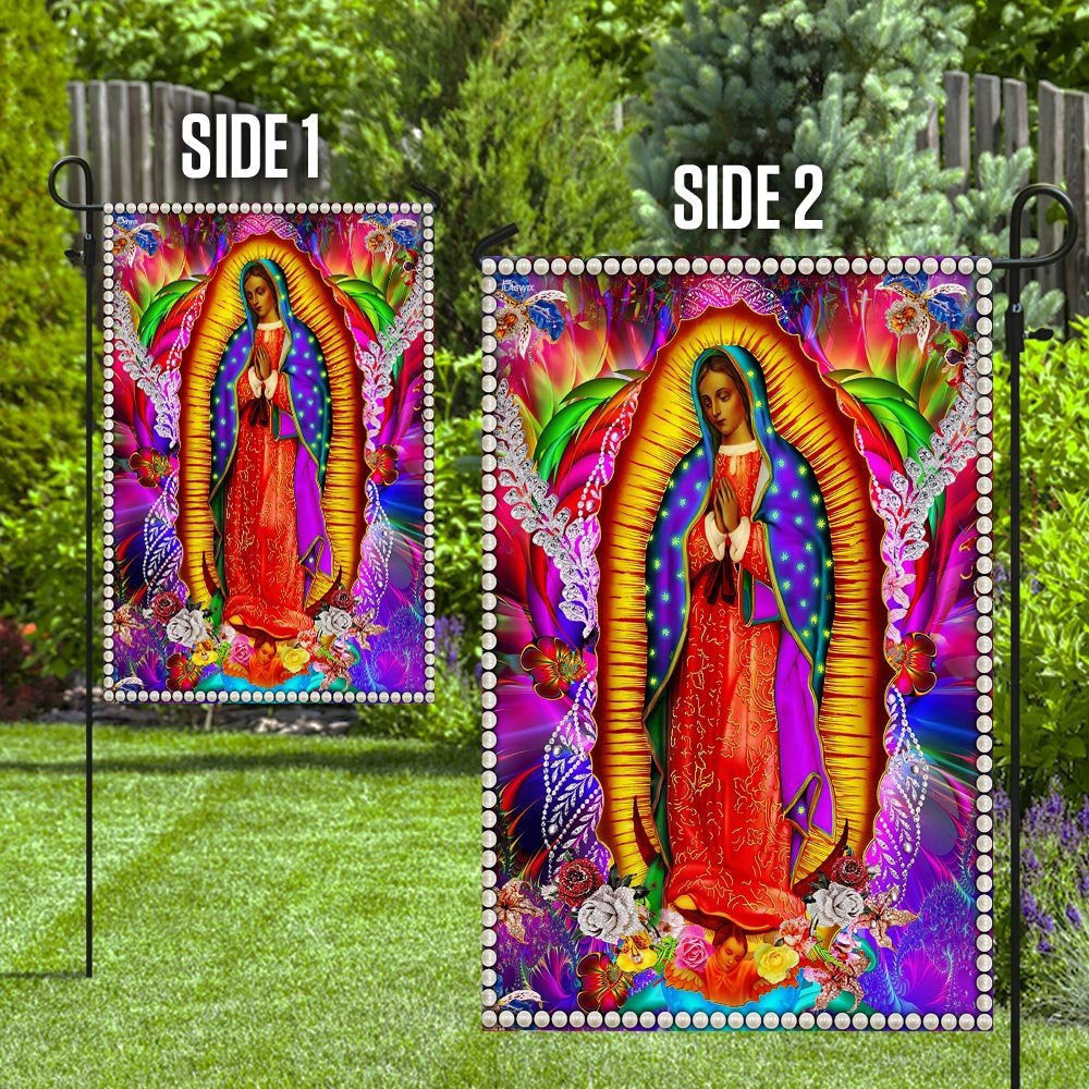 Christian Garden Flags, Our Lady Of Guadalupe Flag, Christian House Flags, Christian Cross Flag, Faith Flag, easychoo.com