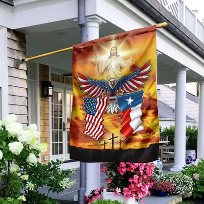 Christian Garden Flags, Texas State One Nation Under God Flag, Christian House Flags, Christian Cross Flag, Faith Flag, easychoo.com