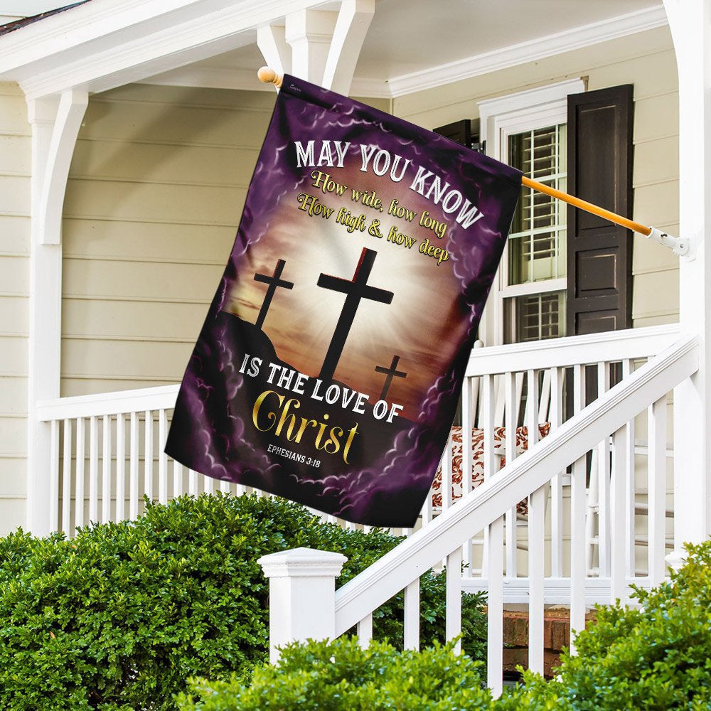 Christian Garden Flags, May You Know How Deep Is The Love Of Christ Flag, Christian House Flags, Christian Cross Flag, Faith Flag, easychoo.com