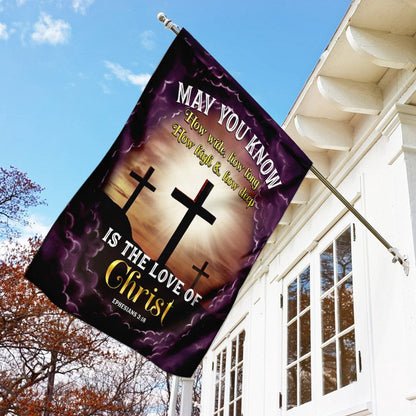 Christian Garden Flags, May You Know How Deep Is The Love Of Christ Flag, Christian House Flags, Christian Cross Flag, Faith Flag, easychoo.com