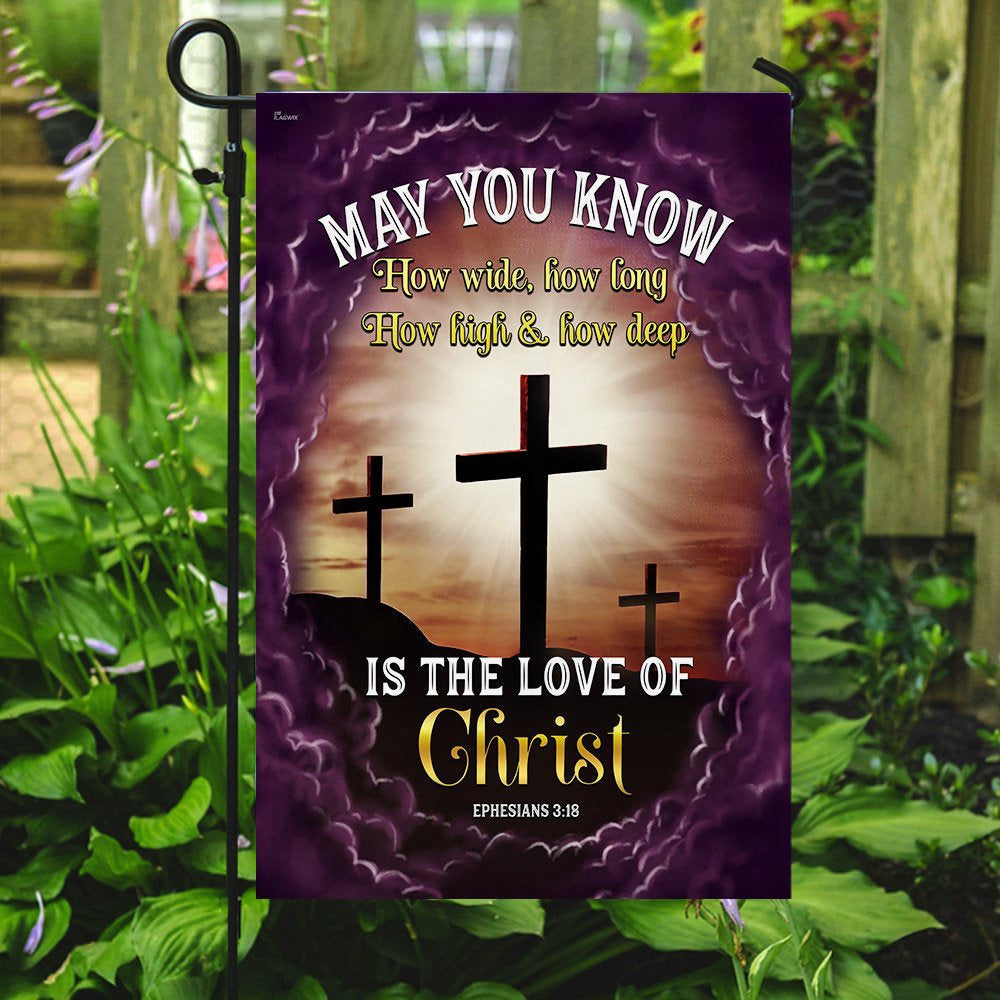 Christian Garden Flags, May You Know How Deep Is The Love Of Christ Flag, Christian House Flags, Christian Cross Flag, Faith Flag, easychoo.com