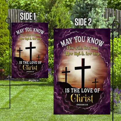 Christian Garden Flags, May You Know How Deep Is The Love Of Christ Flag, Christian House Flags, Christian Cross Flag, Faith Flag, easychoo.com