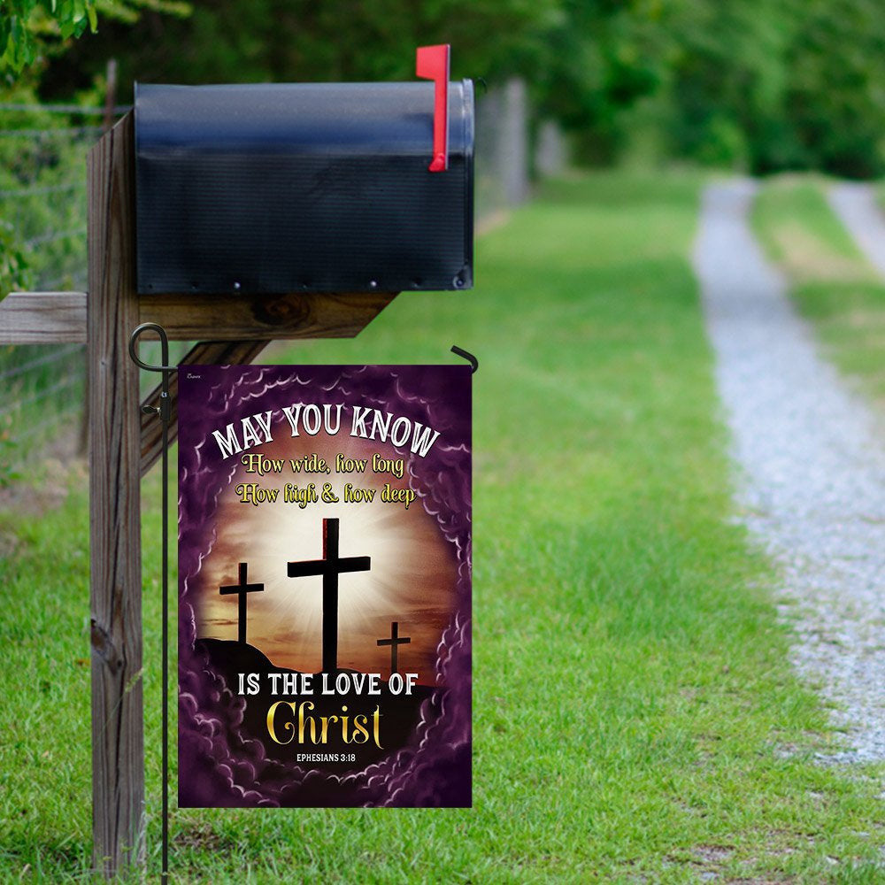 Christian Garden Flags, May You Know How Deep Is The Love Of Christ Flag, Christian House Flags, Christian Cross Flag, Faith Flag, easychoo.com