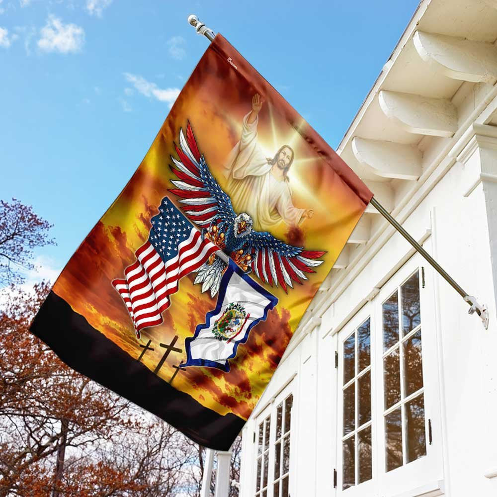 Christian Garden Flags, West Virginia State One Nation Under God Flag, Christian House Flags, Christian Cross Flag, Faith Flag, easychoo.com