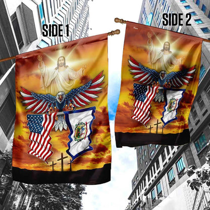 Christian Garden Flags, West Virginia State One Nation Under God Flag, Christian House Flags, Christian Cross Flag, Faith Flag, easychoo.com