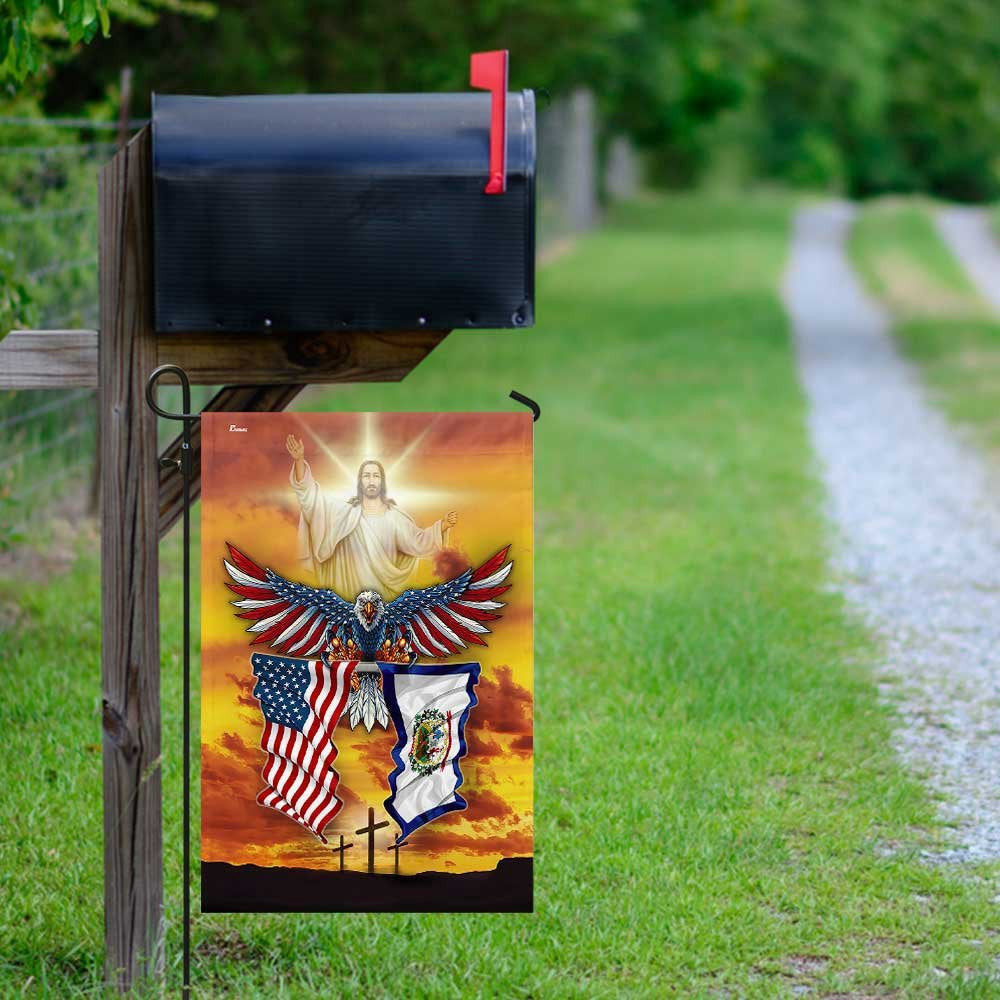 Christian Garden Flags, West Virginia State One Nation Under God Flag, Christian House Flags, Christian Cross Flag, Faith Flag, easychoo.com