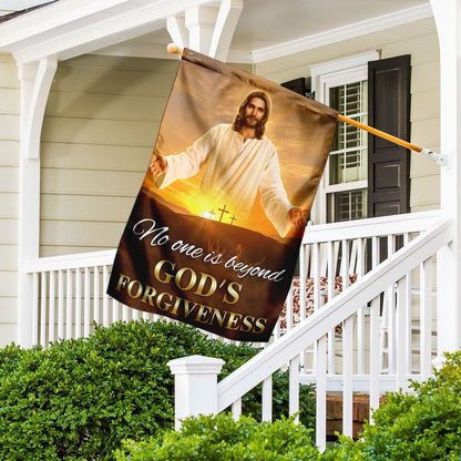 Christian Garden Flags, No One Is Beyond God's Forgiveness Flag, Christian House Flags, Christian Cross Flag, Faith Flag, easychoo.com