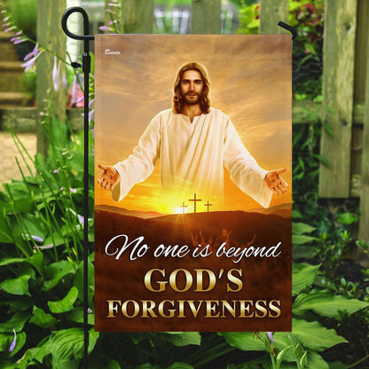 Christian Garden Flags, No One Is Beyond God's Forgiveness Flag, Christian House Flags, Christian Cross Flag, Faith Flag, easychoo.com