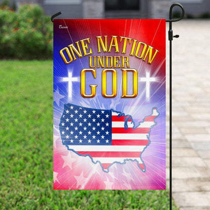 Christian Garden Flags, One Nation Under God Love American Flag, Christian House Flags, Christian Cross Flag, Faith Flag, easychoo.com