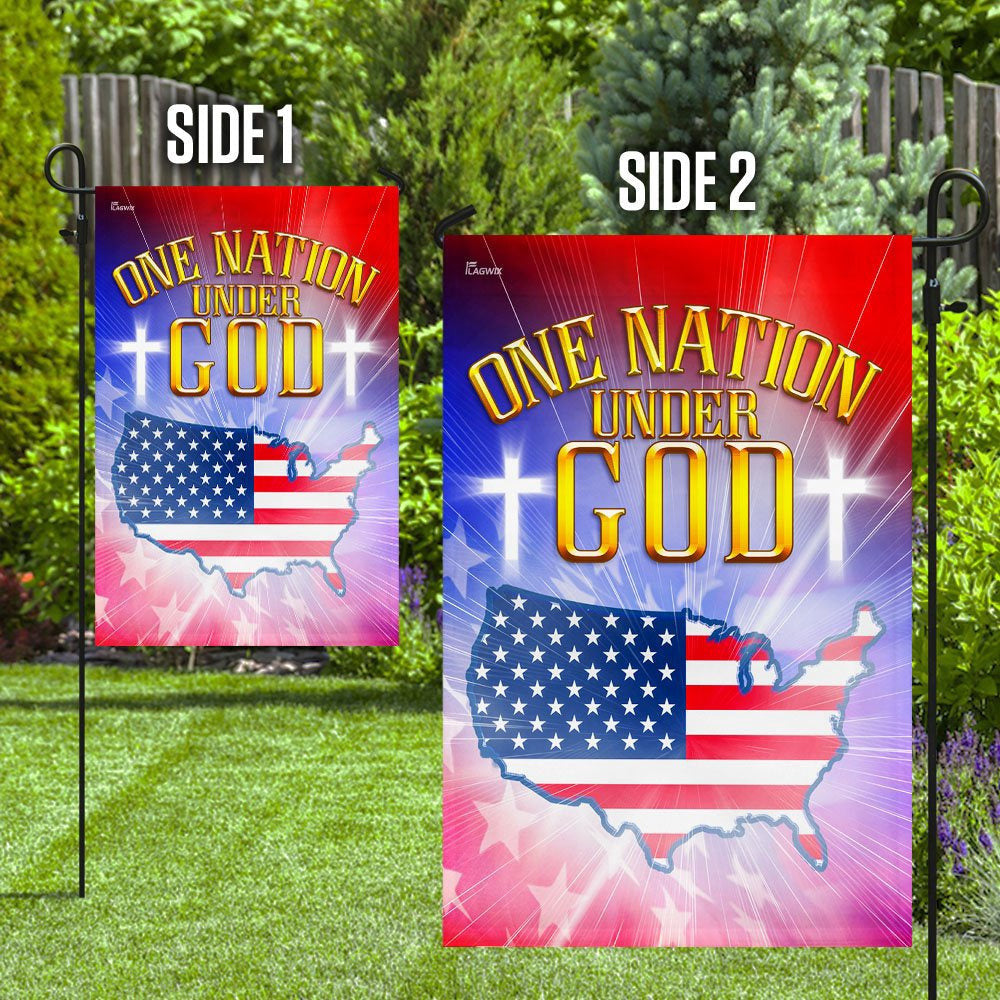 Christian Garden Flags, One Nation Under God Love American Flag, Christian House Flags, Christian Cross Flag, Faith Flag, easychoo.com